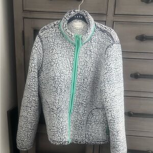 Mia  & Tess Women's Sherpa Gray and Green Jacket